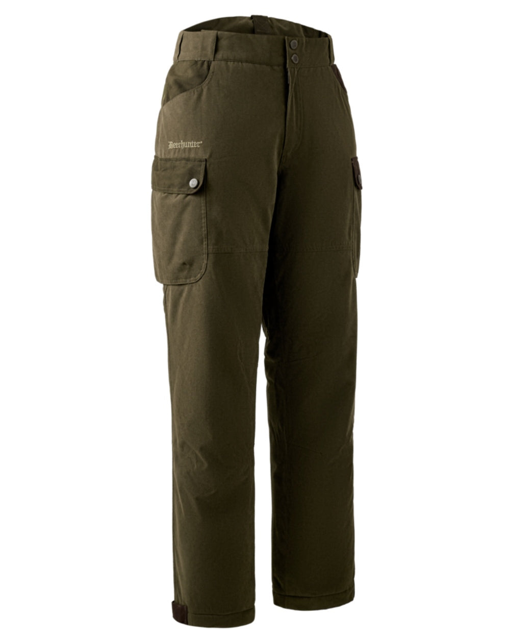 Tarmac Green Coloured Deerhunter Eagle Winter Trousers On A White Background