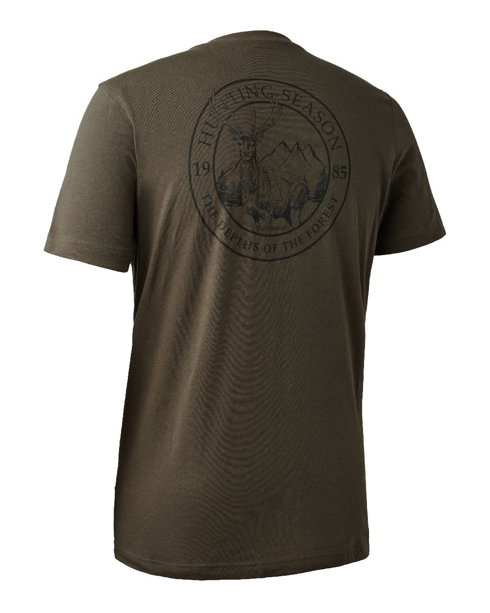 Adventure Green coloured Deerhunter Easton T-Shirt on white background