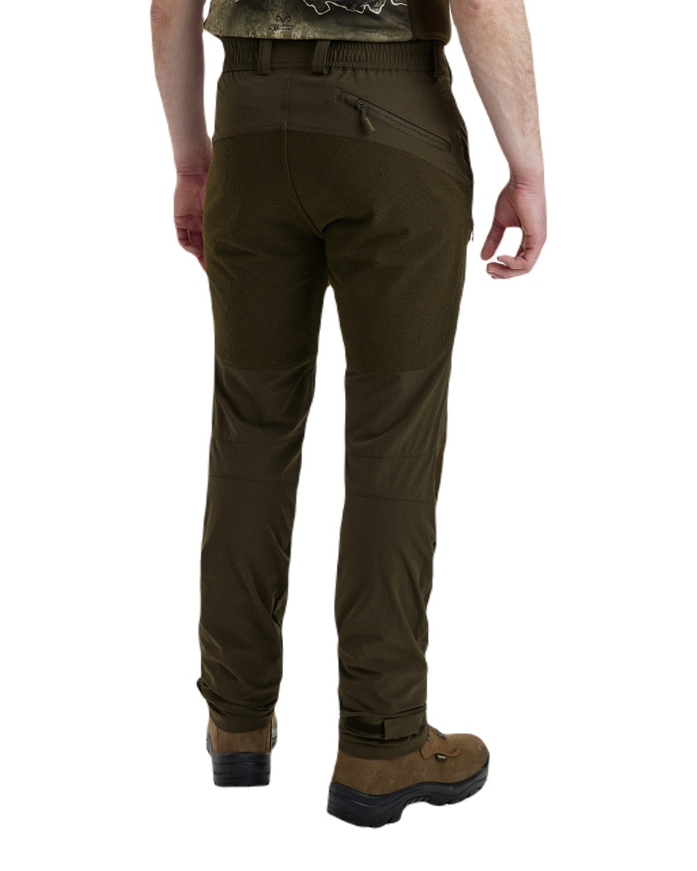 Art Green coloured Deerhunter Excape Light Trousers on white background