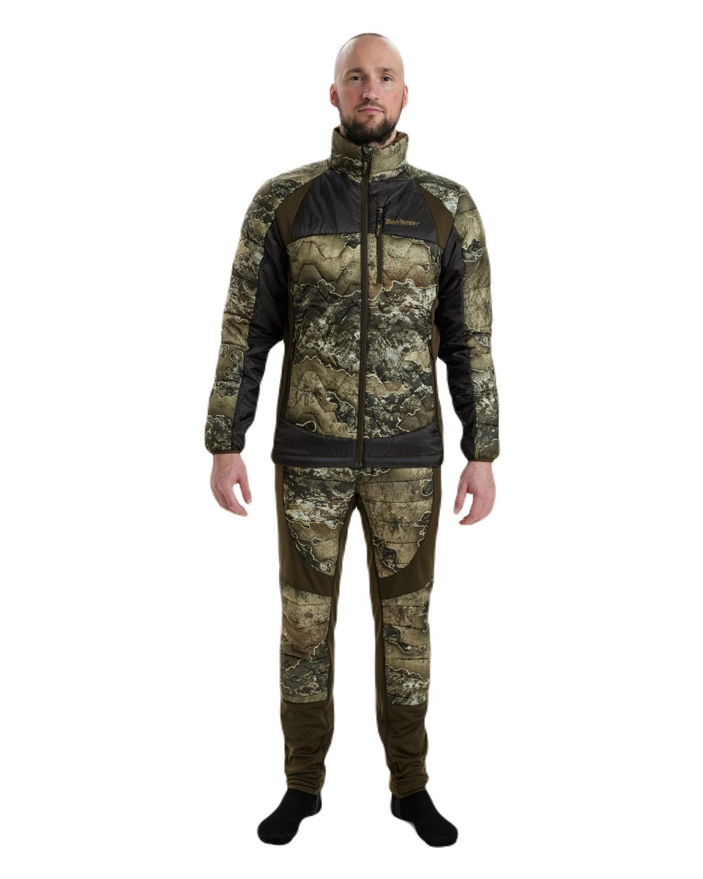 Realtree Excape coloured Deerhunter Excape Quilted Jacket on white background