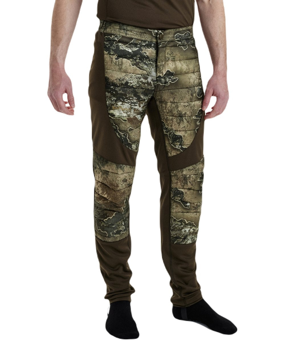 Realtree Excape coloured Deerhunter Excape Quilted Trousers on white background