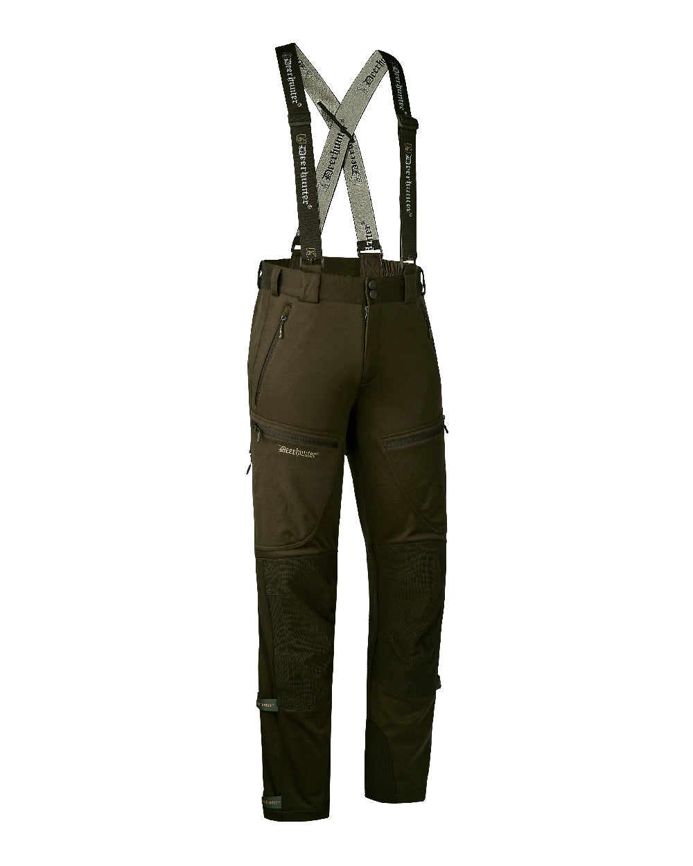 Art Green coloured Deerhunter Excape Softshell Trousers on white background