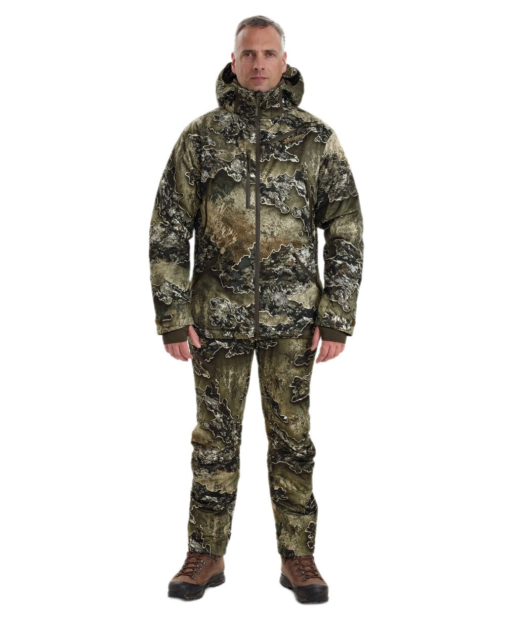 Realtree Excape coloured Deerhunter Excape Winter Waterproof Jacket on white background