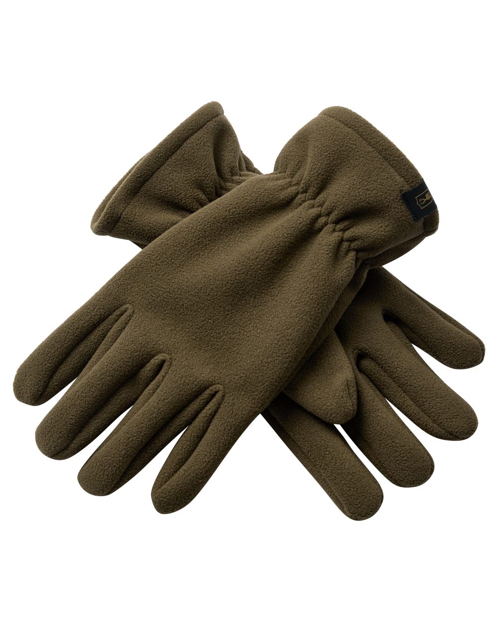 Tarmac Green coloured Deerhunter Fleece Gloves on white background