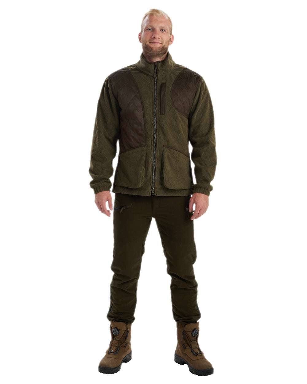 Graphite Green Coloured Deerhunter Gamekeeper Shooting Jacket on white background