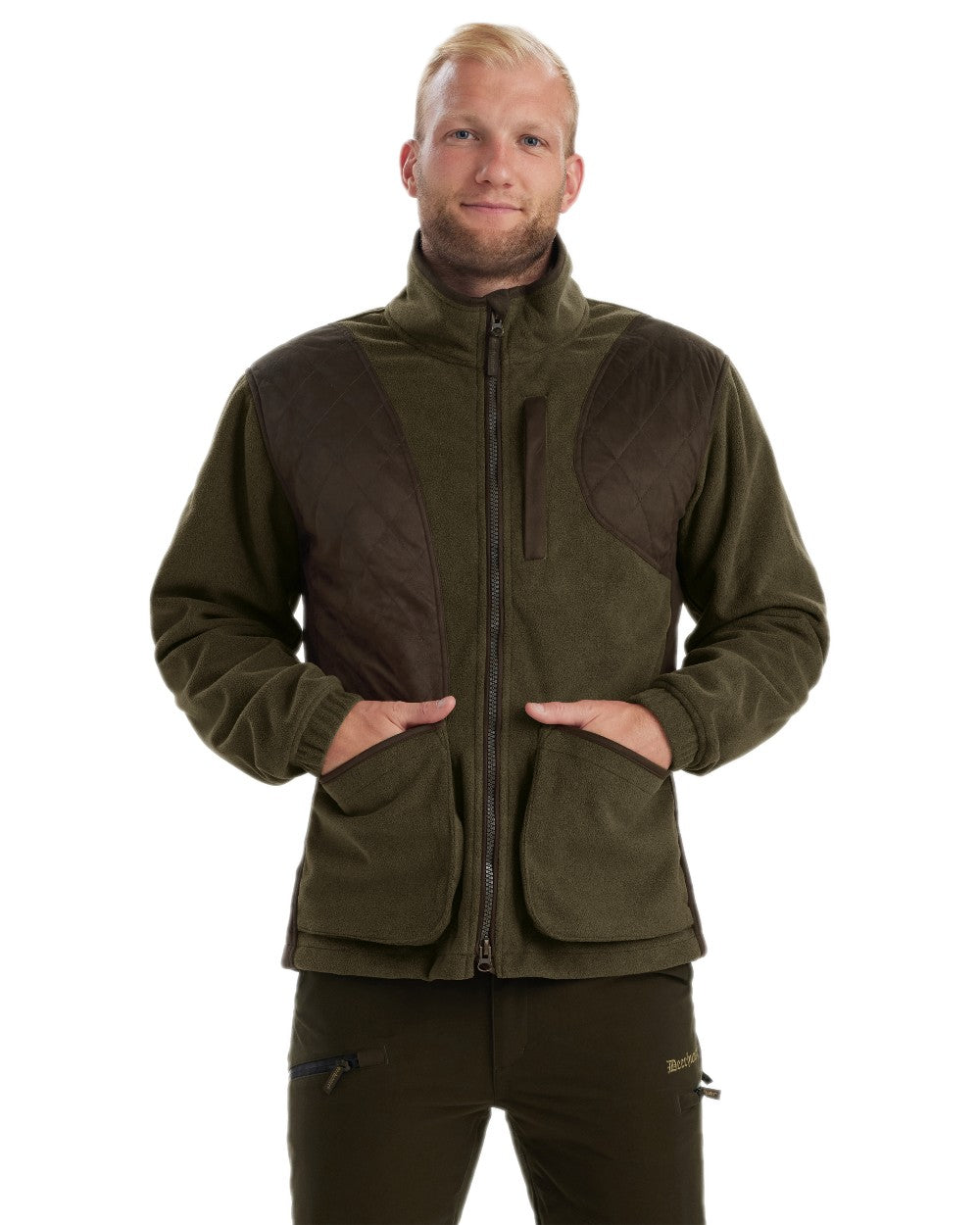 Graphite Green Coloured Deerhunter Gamekeeper Shooting Jacket on white background