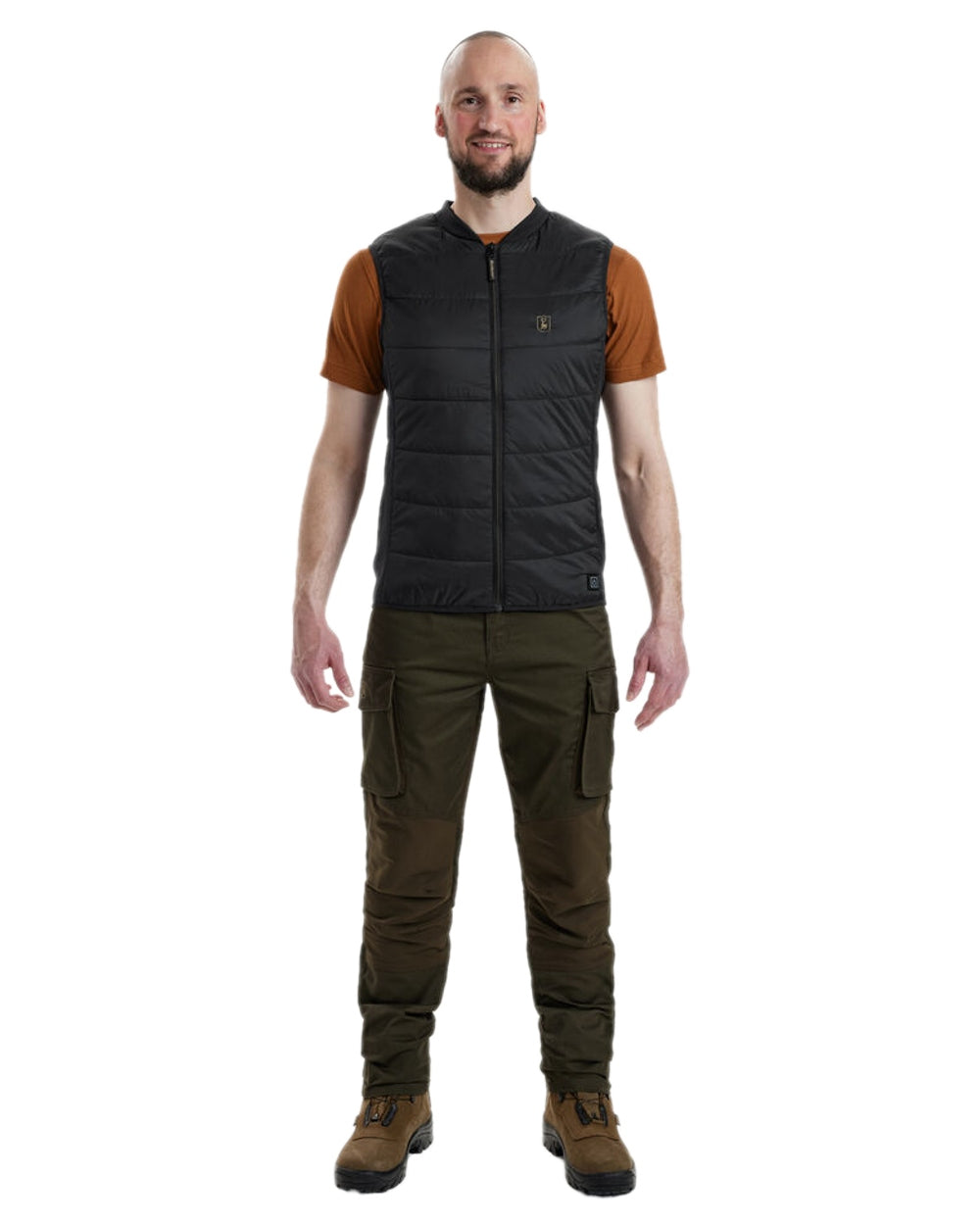 Black Coloured Deerhunter Heat Inner Waistcoat on white background