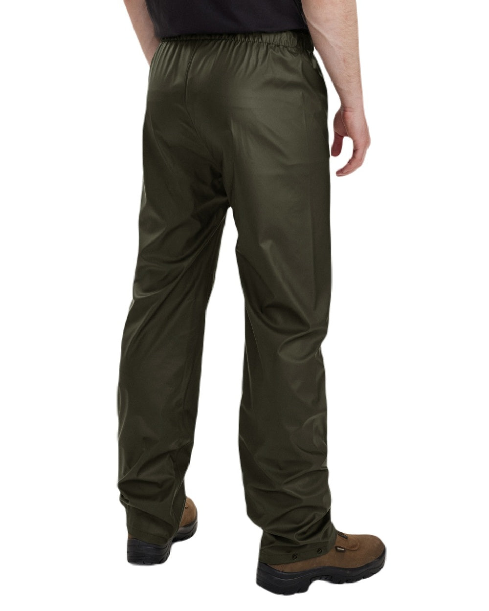 Art Green coloured Deerhunter Hurricane Rain Trousers on white background