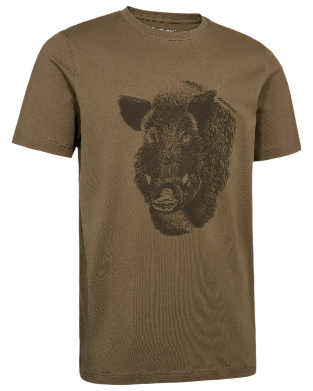 Driftwood Coloured Deerhunter Jaxon T-Shirt on white background