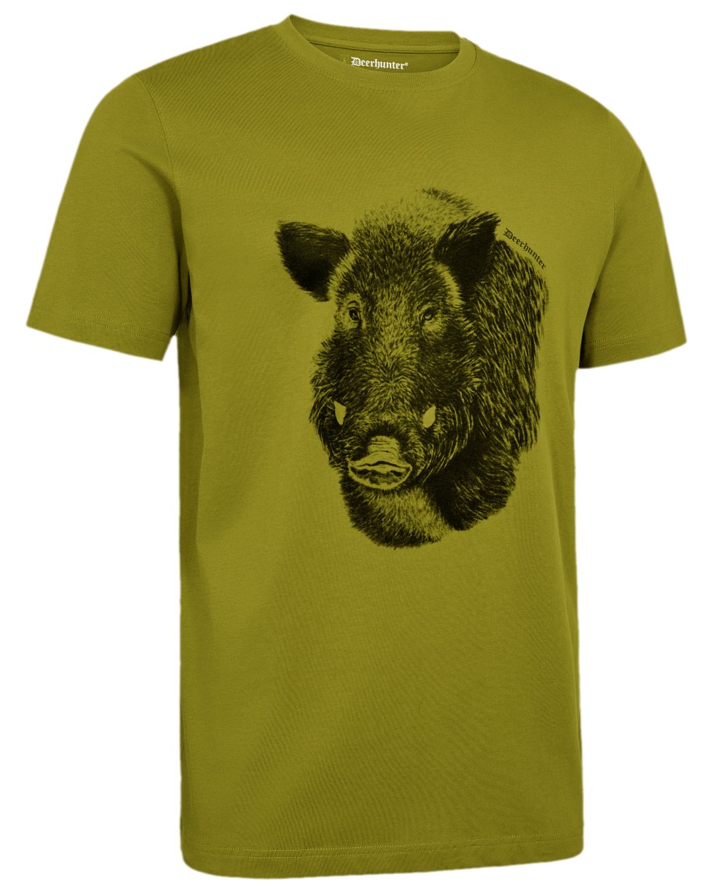 Wild Moss Coloured Deerhunter Jaxon T-Shirt on white background