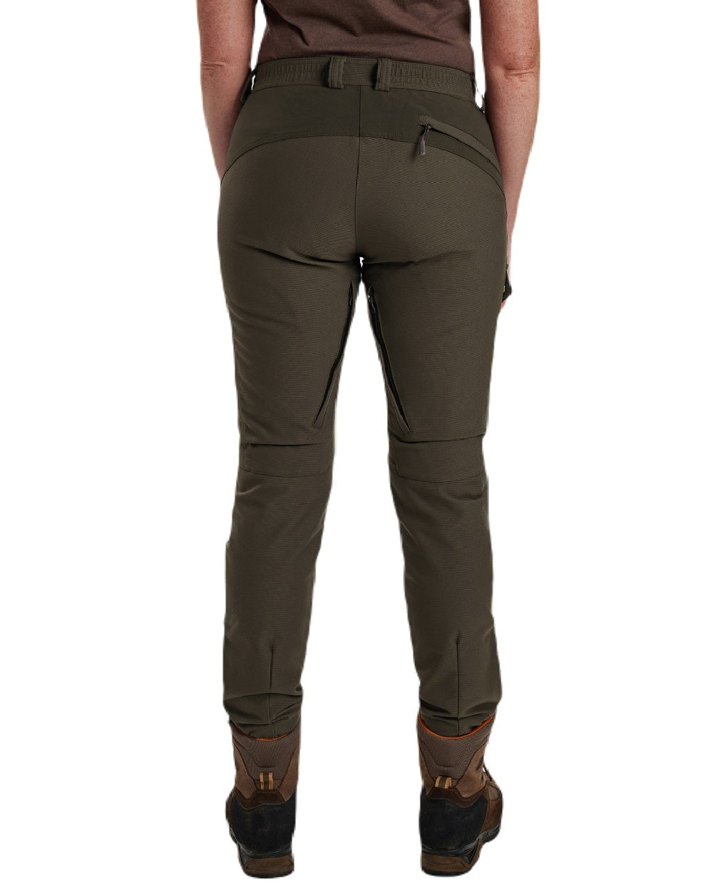 Palm Green coloured Deerhunter Lady Ann Extreme Boot Trousers with Membrane on white background