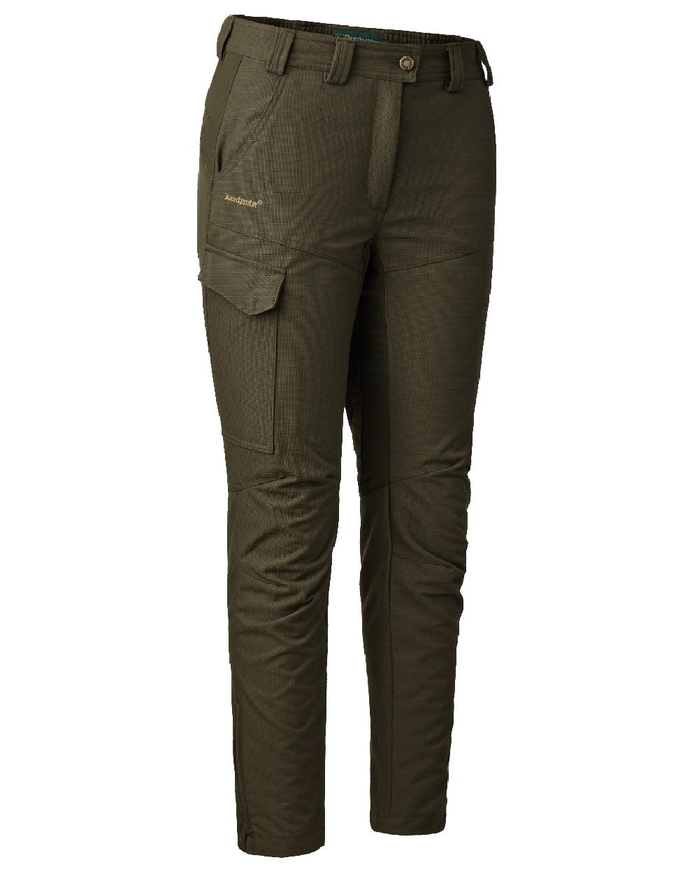 Palm Green coloured Deerhunter Lady Ann Extreme Boot Trousers with Membrane on white background