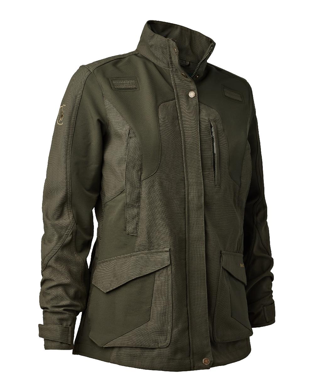 Palm Green coloured Deerhunter Lady Ann Extreme Jacket on white background