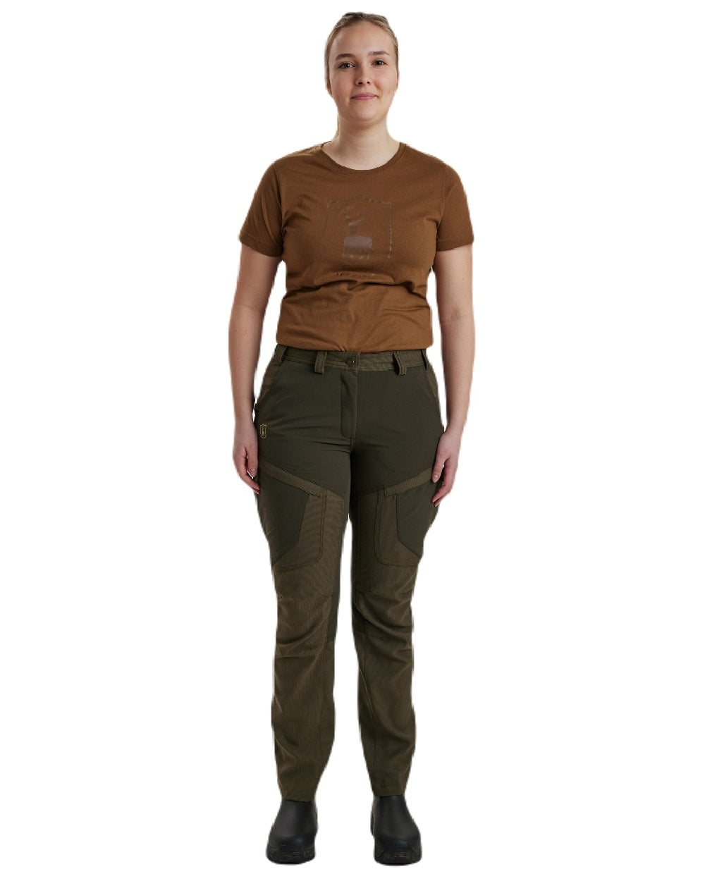 Palm Green coloured Deerhunter Lady Ann Extreme Trousers on white background