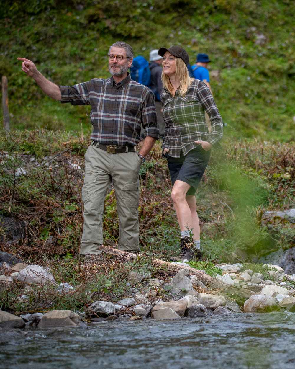 Black Ink coloured Deerhunter Lady Ann Shorts on lake background