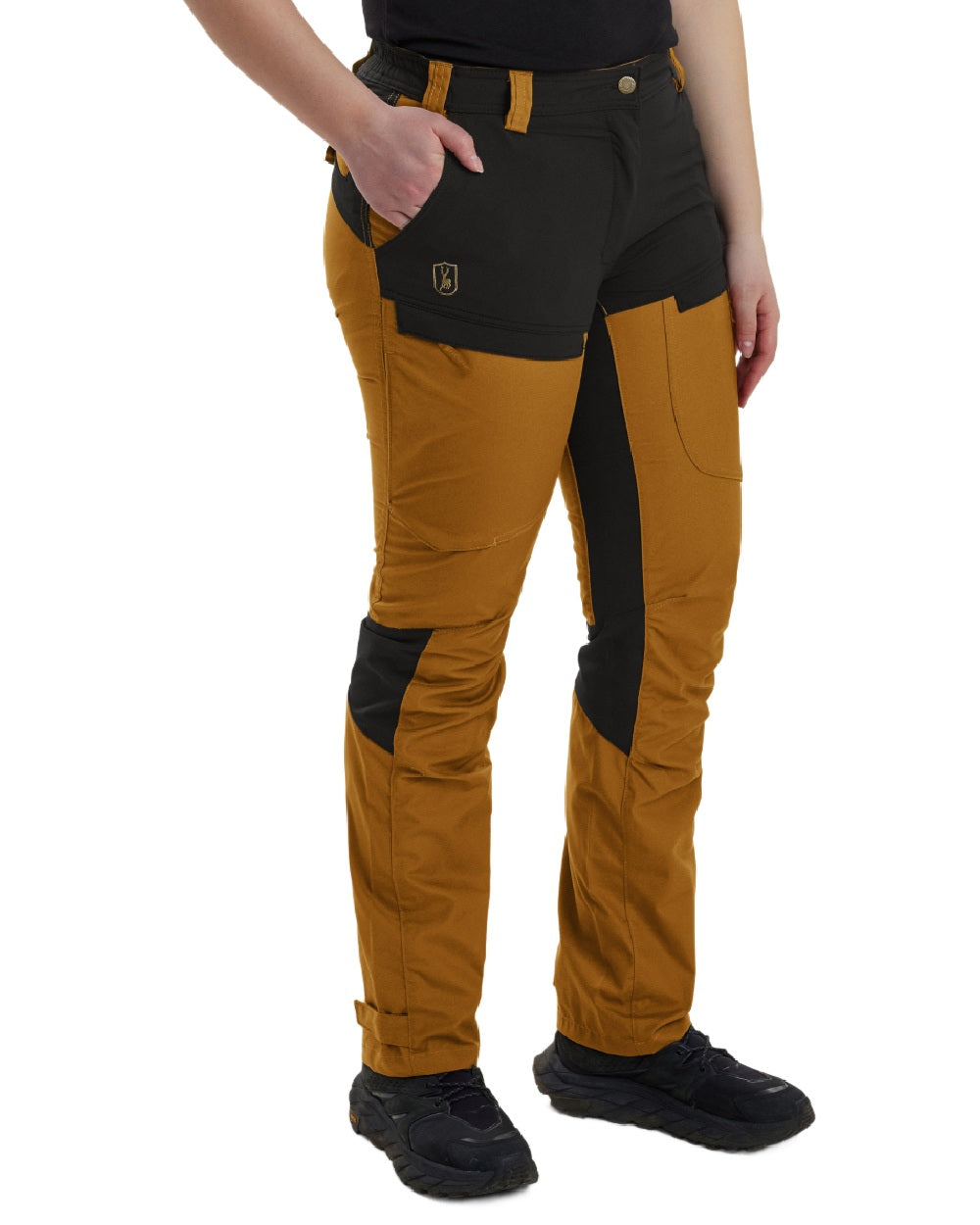 Bronze coloured Deerhunter Lady Ann Trousers on white background
