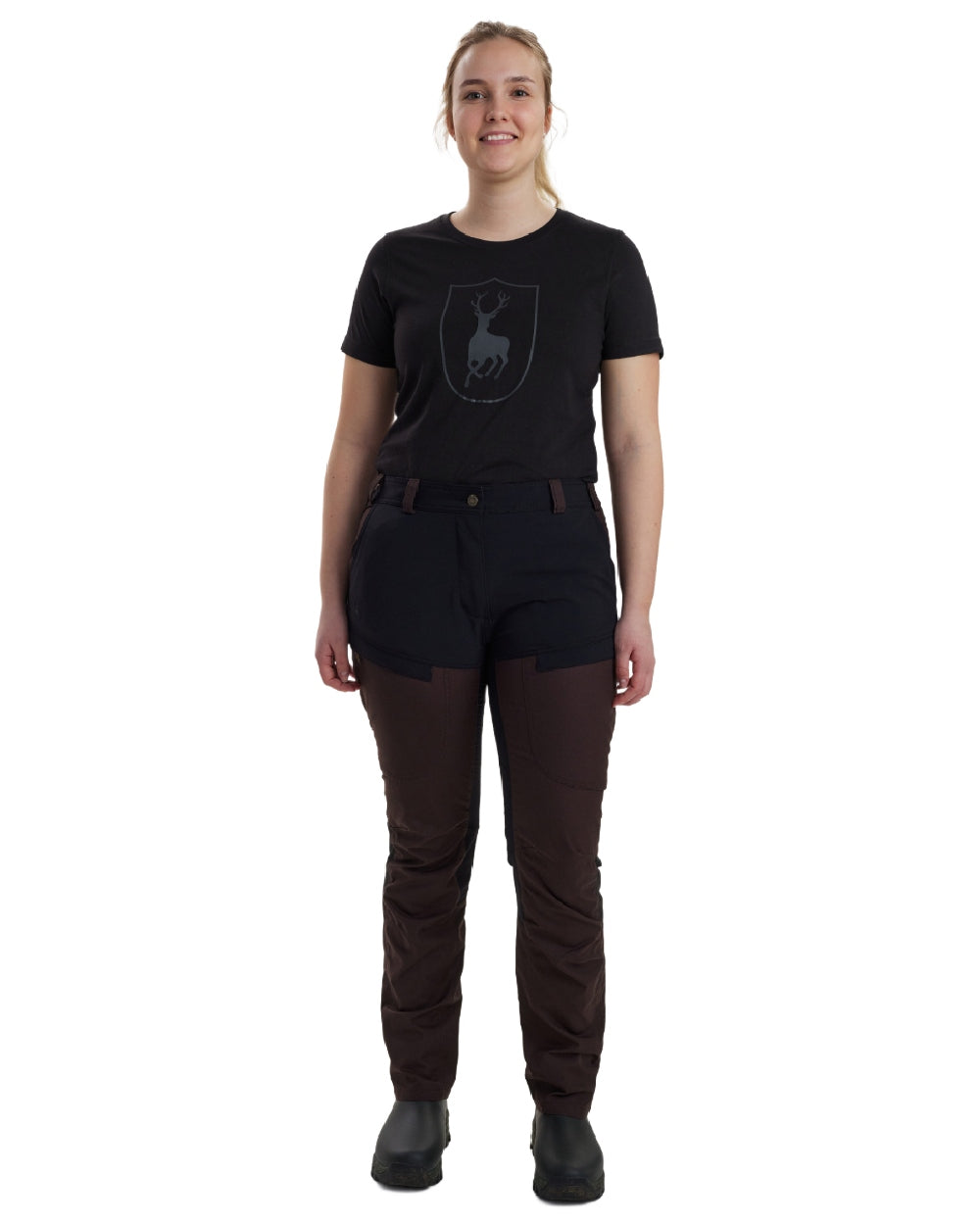 Dark Prune coloured Deerhunter Lady Ann Trousers on white background