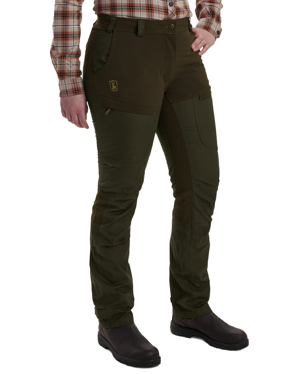 Deep Green coloured Deerhunter Lady Ann Trousers on white background