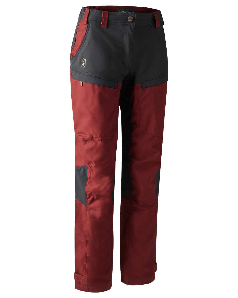 Oxblood Red coloured Deerhunter Lady Ann Trousers on white background