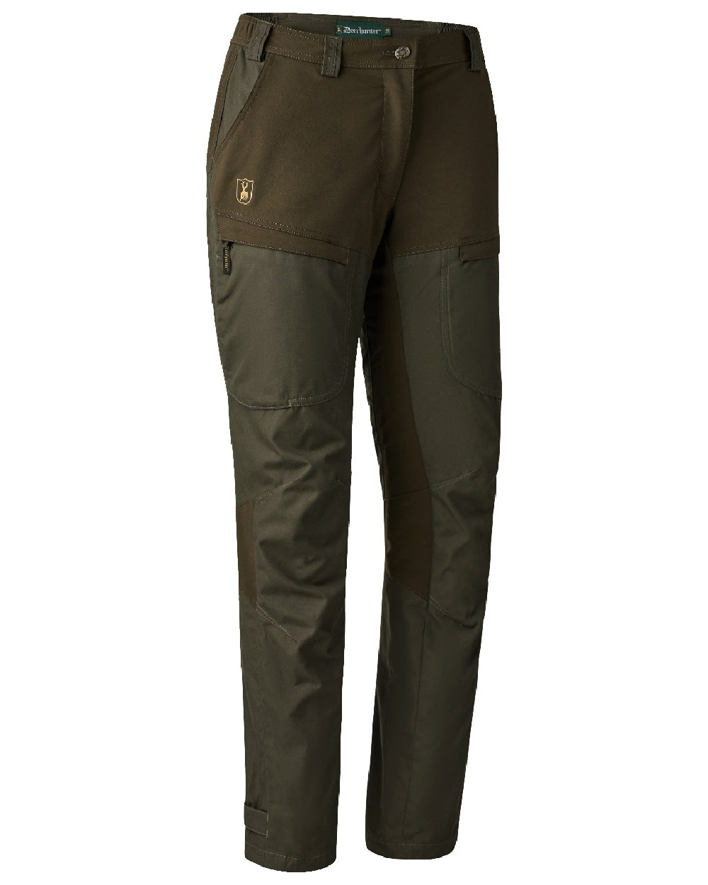 Deep Green coloured Deerhunter Lady Ann Trousers With Membrane on white background