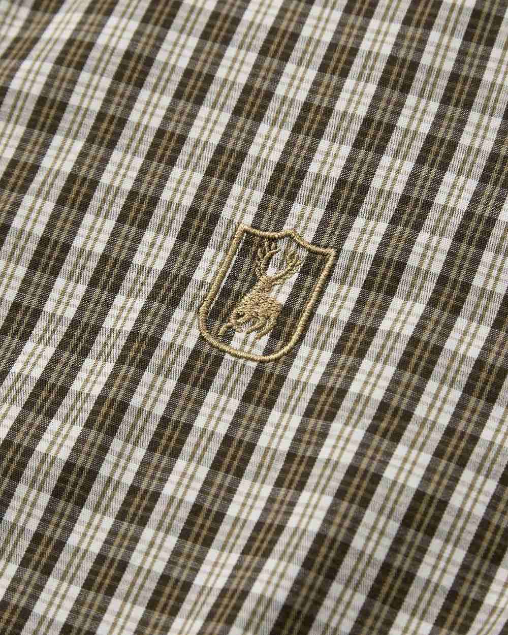 Brown Check Coloured Deerhunter Lady Bridget Shirt on white background