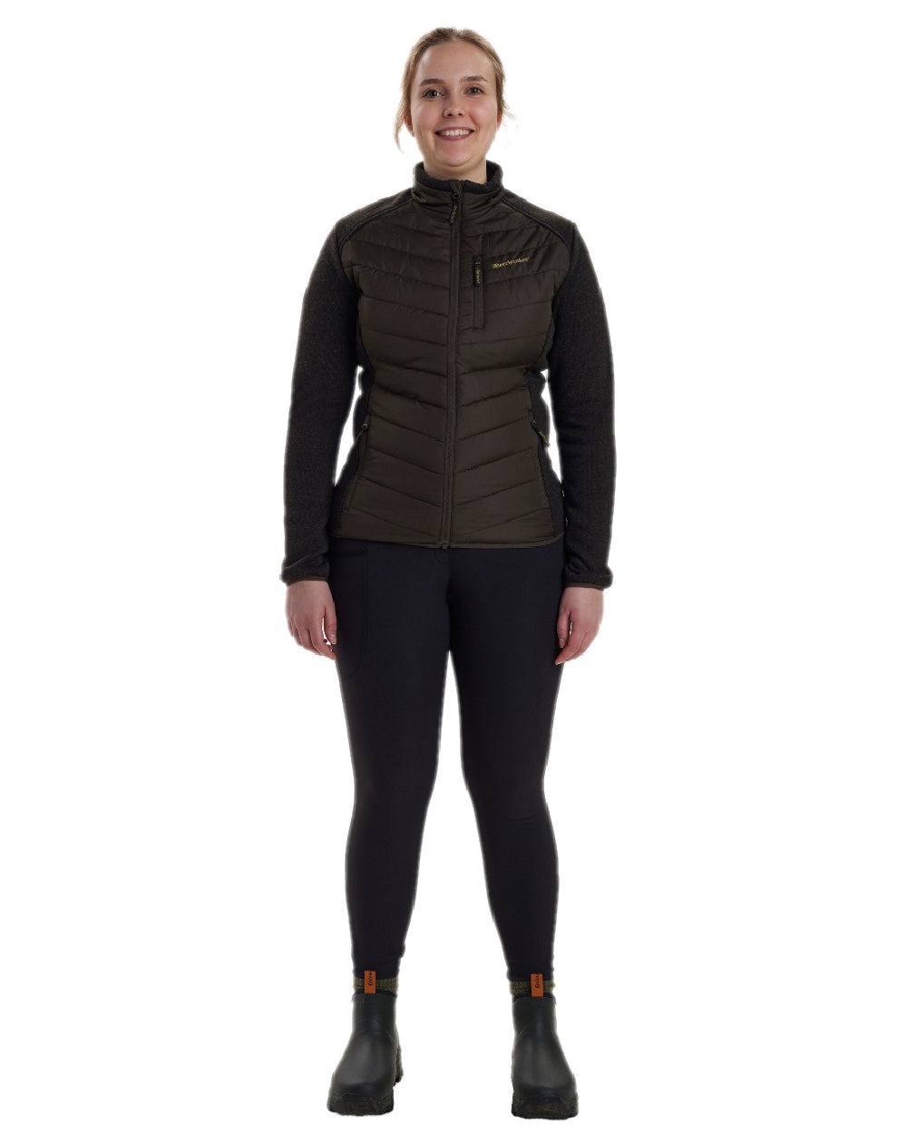 Brown Leaf Coloured Deerhunter Lady Caroline Padded Jacket on white background