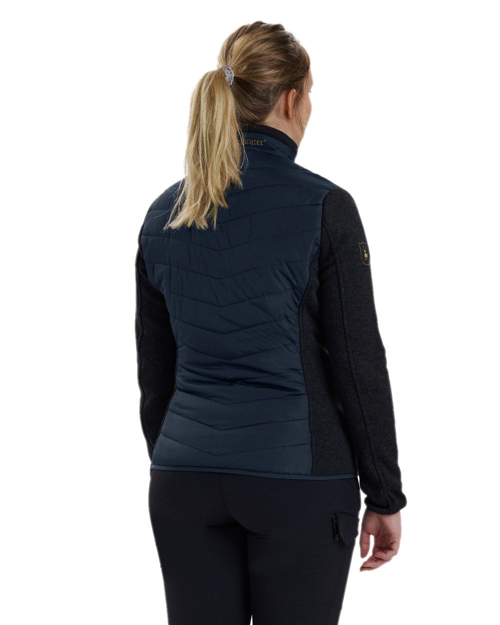 Dark Blue Coloured Deerhunter Lady Caroline Padded Jacket on white background