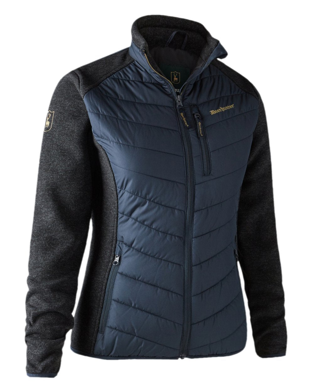 Dark Blue Coloured Deerhunter Lady Caroline Padded Jacket on white background