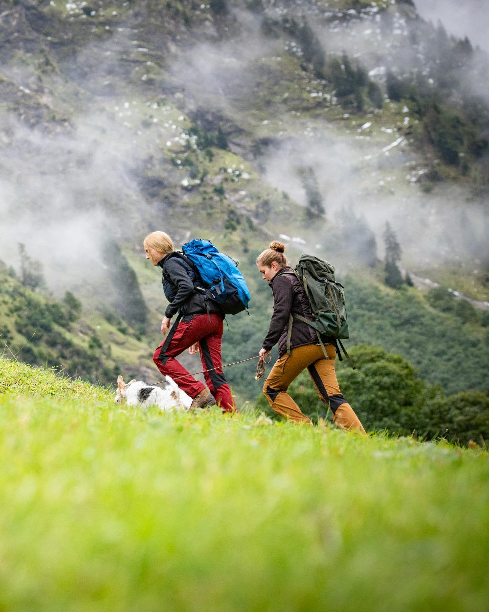 Dark Blue Coloured Deerhunter Lady Caroline Padded Jacket on mountain background