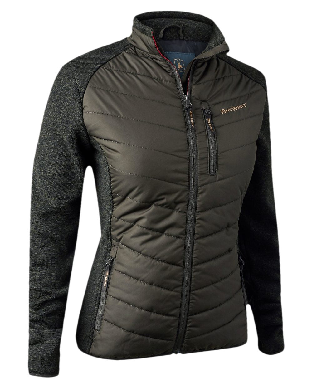 Timber Coloured Deerhunter Lady Caroline Padded Jacket on white background