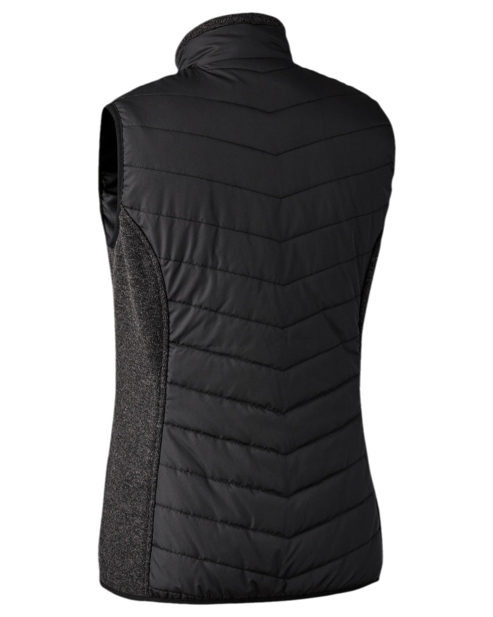 Black Coloured Deerhunter Lady Caroline Padded Waistcoat on white background
