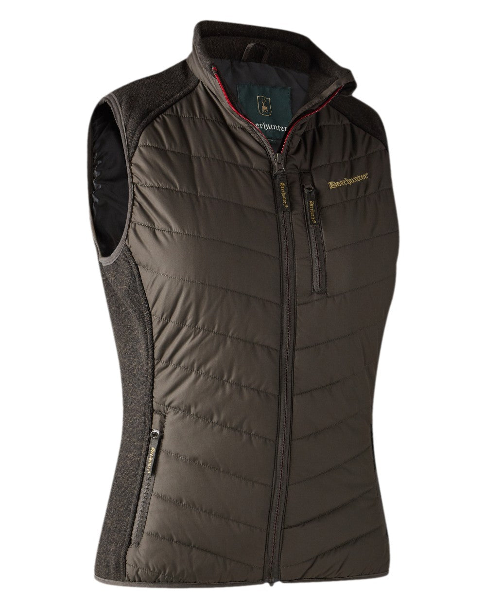 Brown Leaf Coloured Deerhunter Lady Caroline Padded Waistcoat on white background