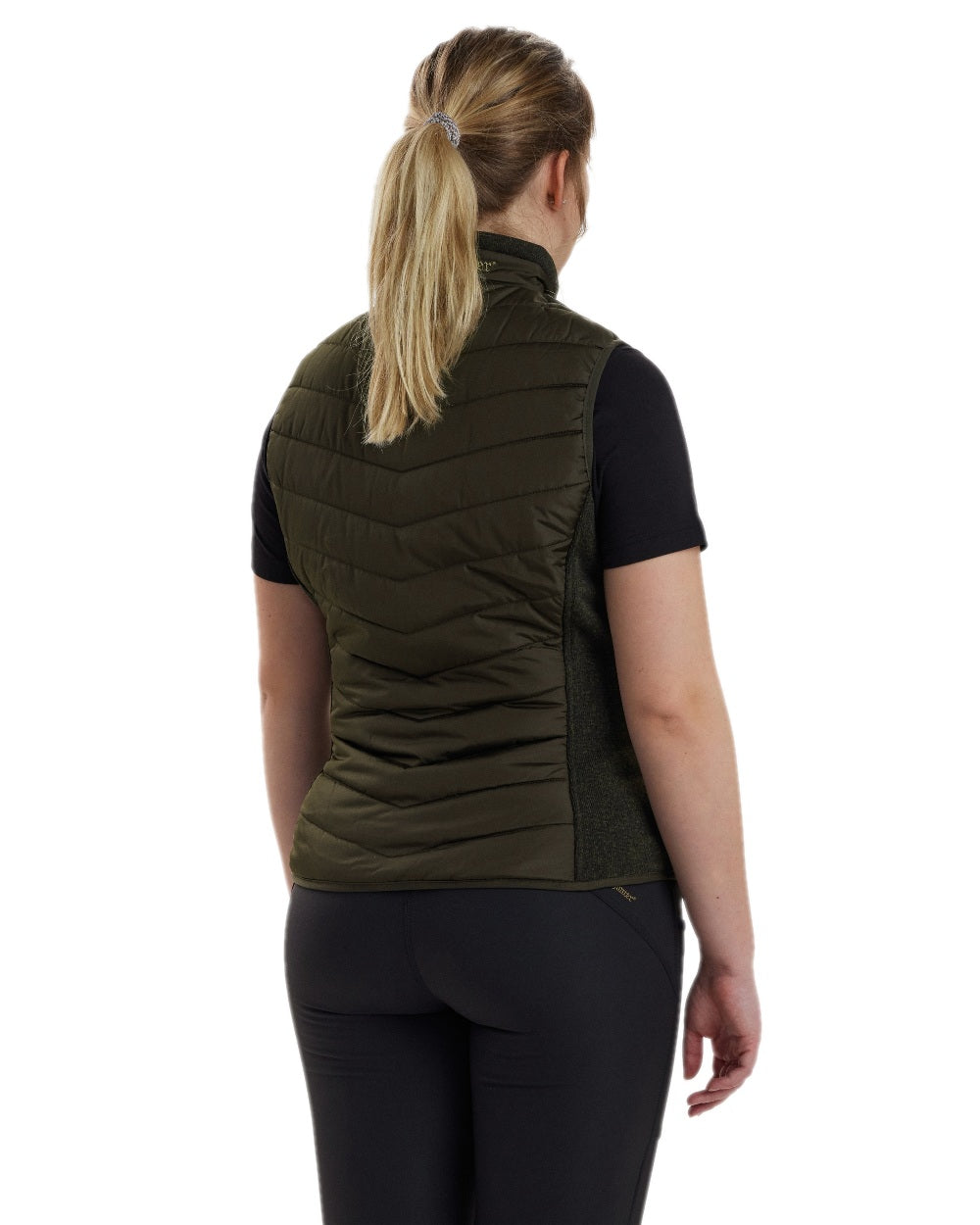 Timber Coloured Deerhunter Lady Caroline Padded Waistcoat on white background