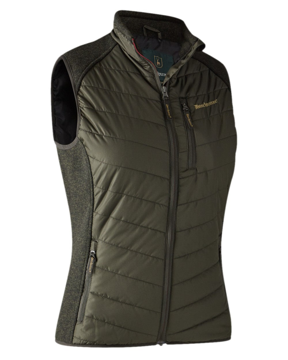 Timber Coloured Deerhunter Lady Caroline Padded Waistcoat on white background