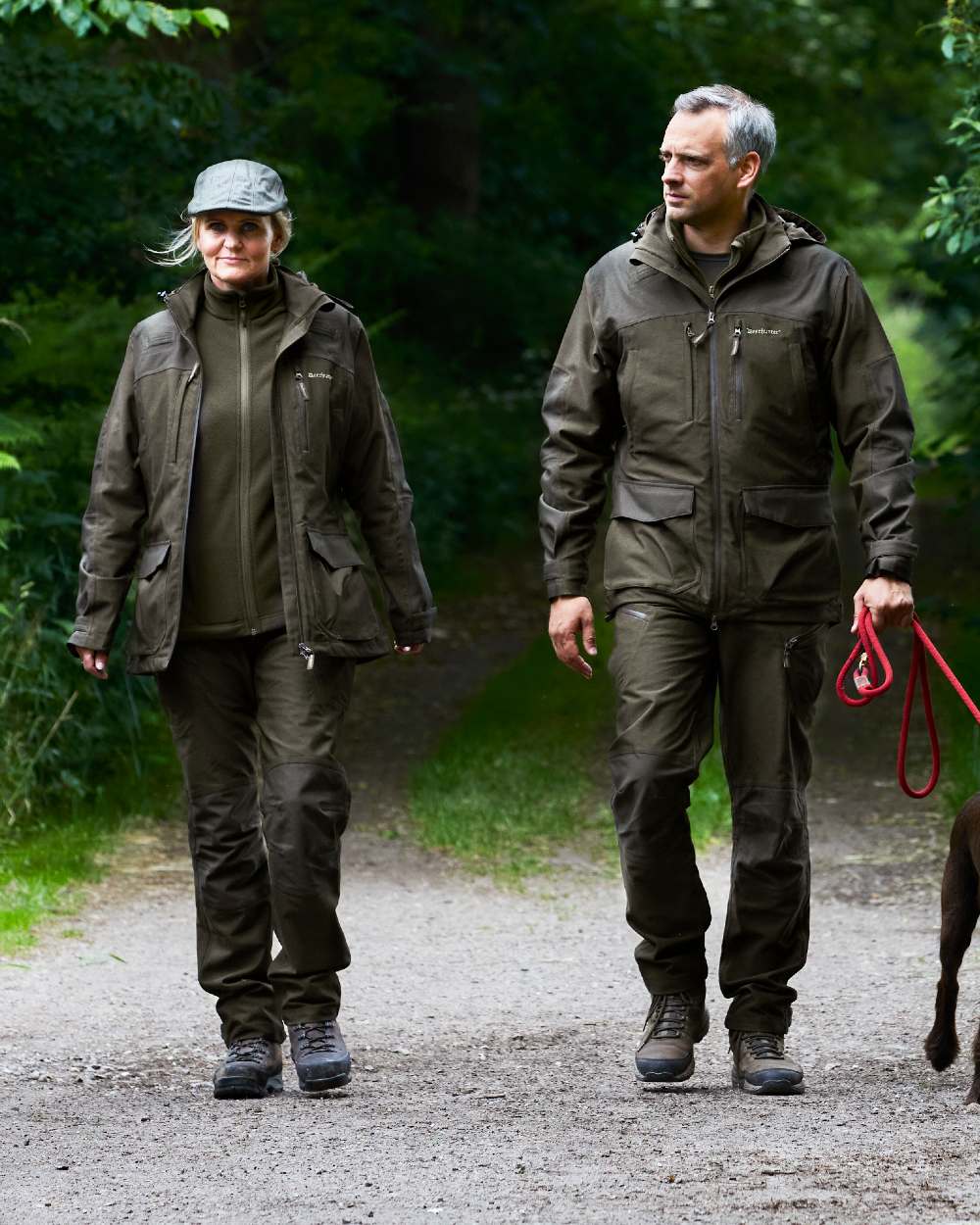 Olive Night Melange Coloured Deerhunter Lady Chasse Jacket on forest background