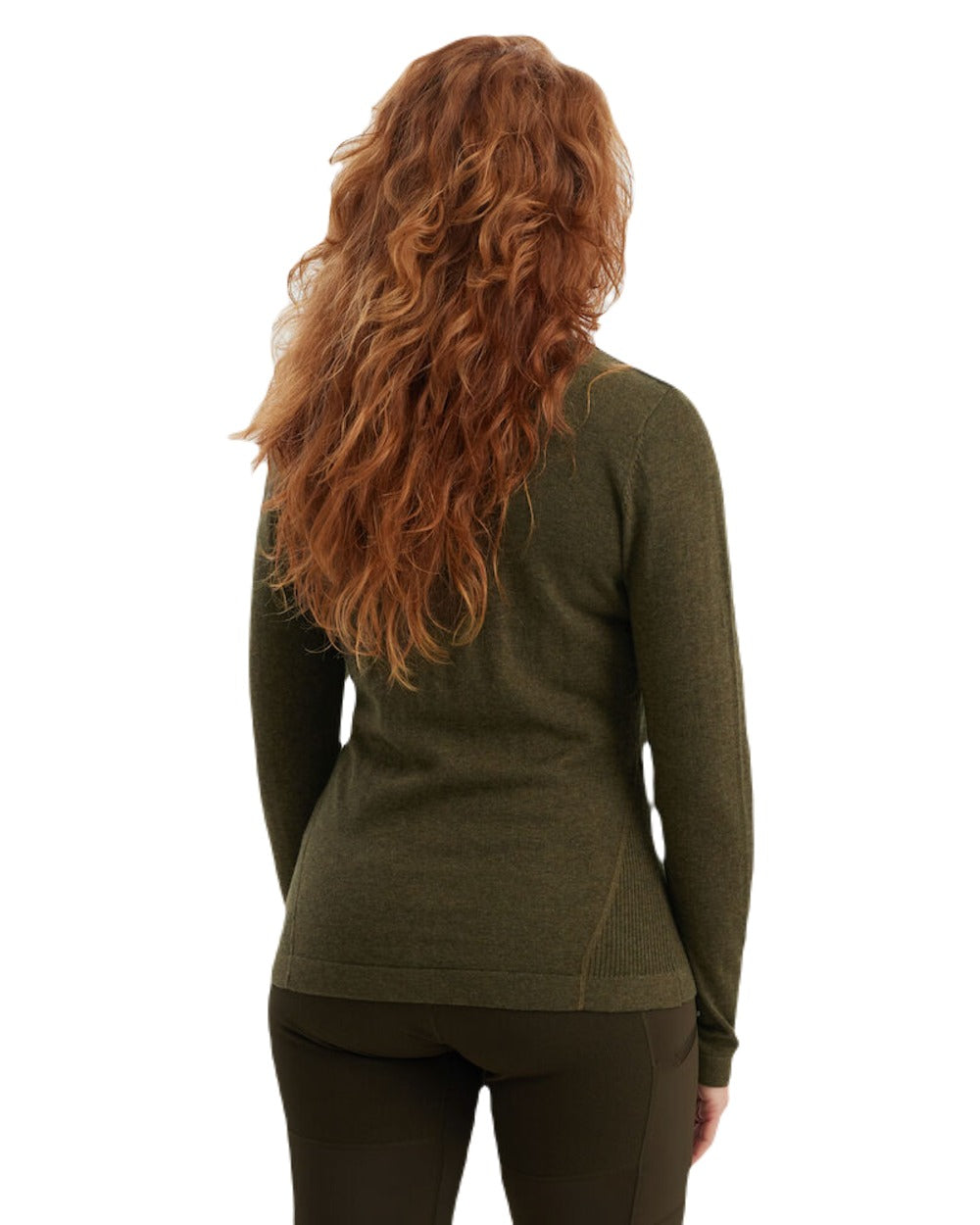 Cypress coloured Deerhunter Lady Darlington Full Zip Cardigan on white background