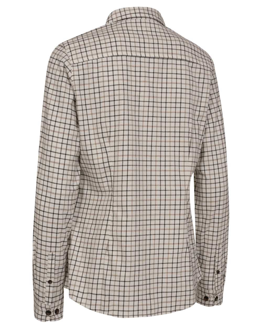 Beige Check coloured Deerhunter Lady Grace Shirt on white background