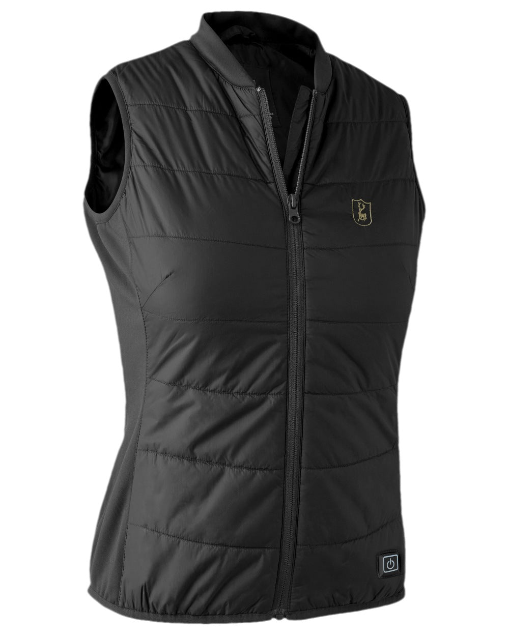 Black Coloured Deerhunter Lady Heat Inner Waistcoat on white background