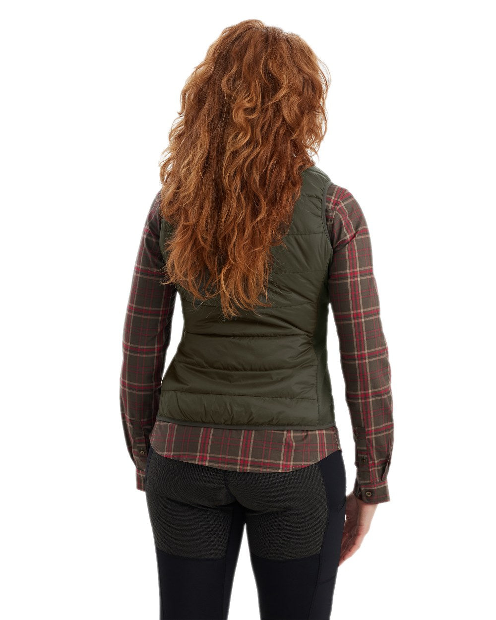 Deep Green Coloured Deerhunter Lady Heat Inner Waistcoat on white background