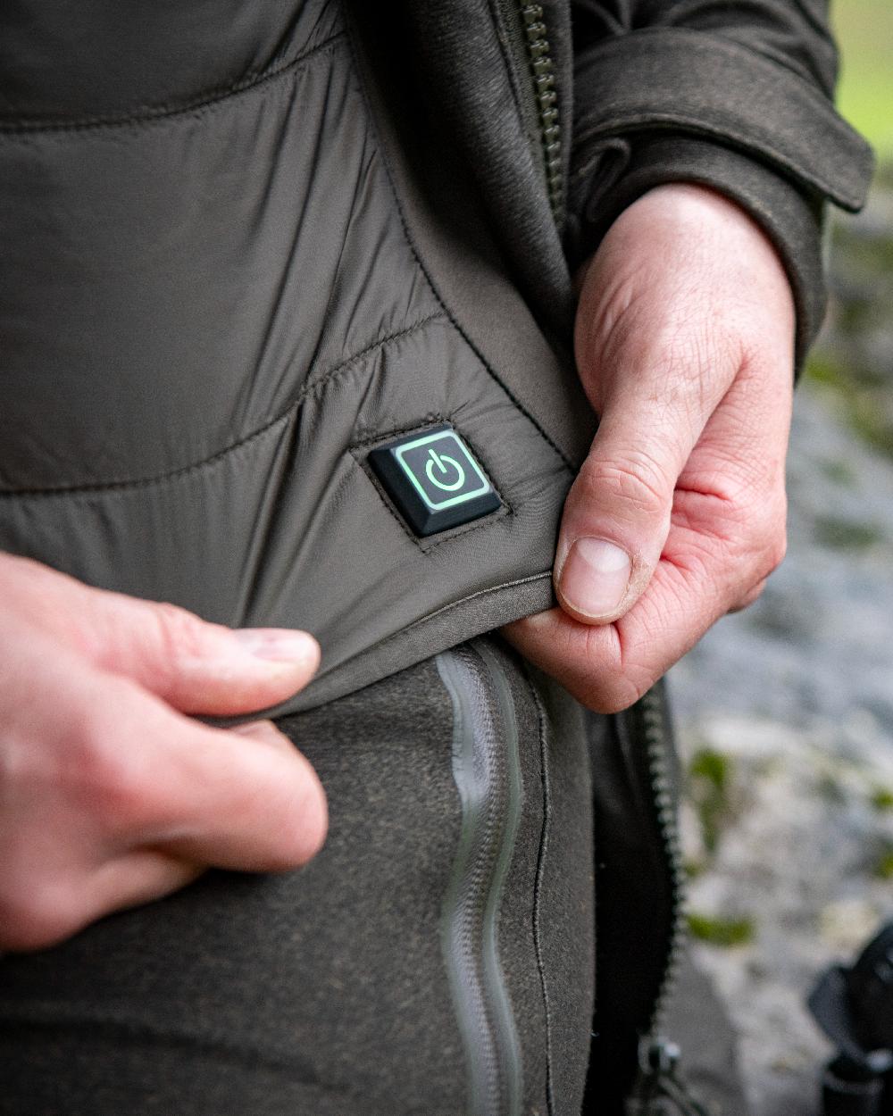 Deep Green Coloured Deerhunter Lady Heat Inner Waistcoat on blurry background