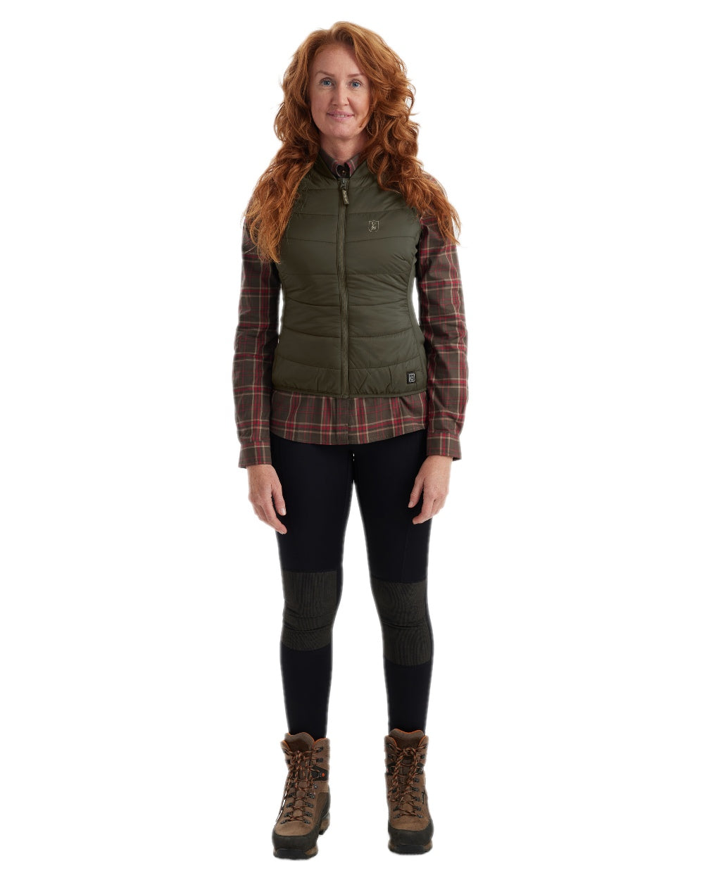 Deep Green Coloured Deerhunter Lady Heat Inner Waistcoat on white background