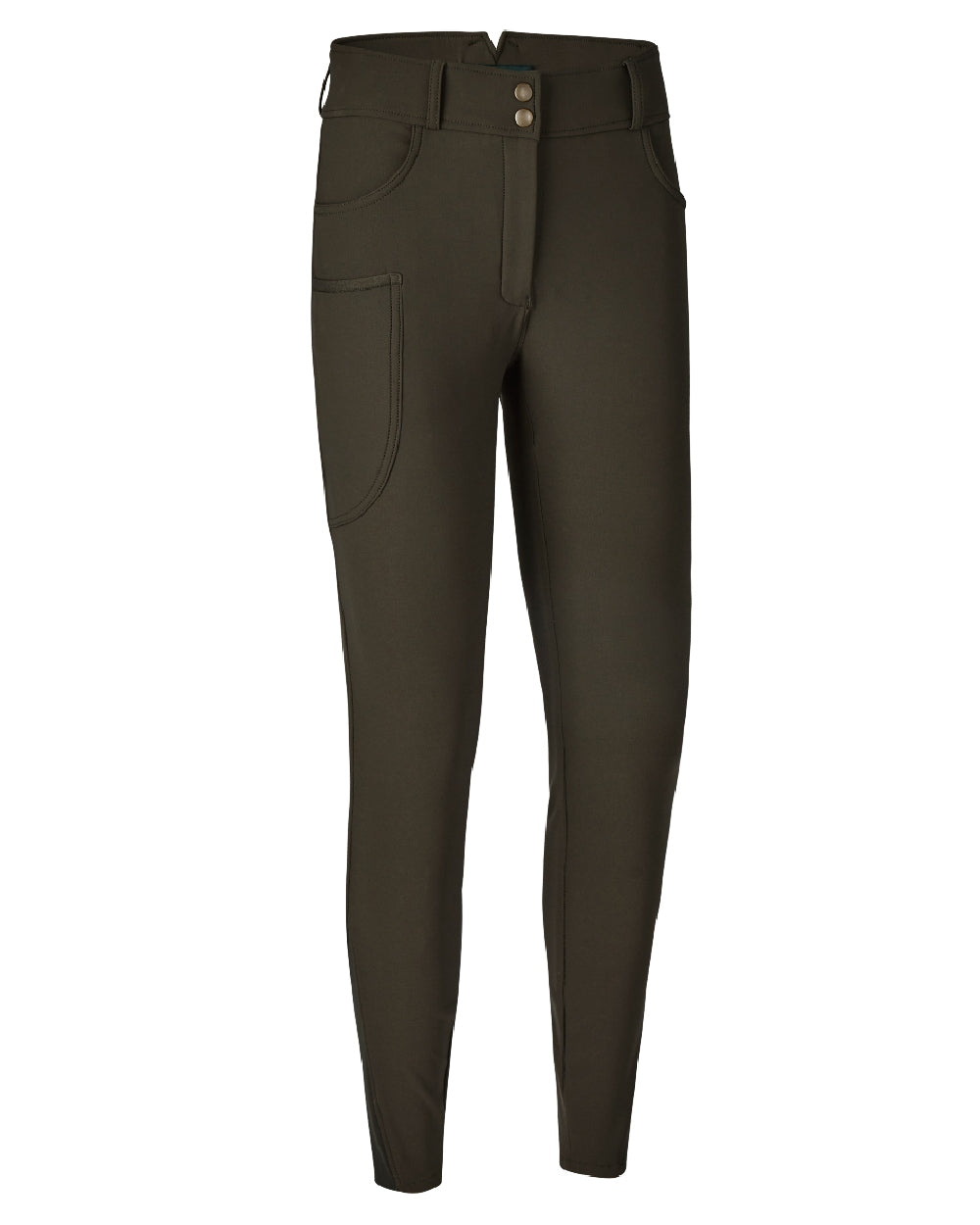 Palm Green coloured Deerhunter Lady Hunting Tights on white background