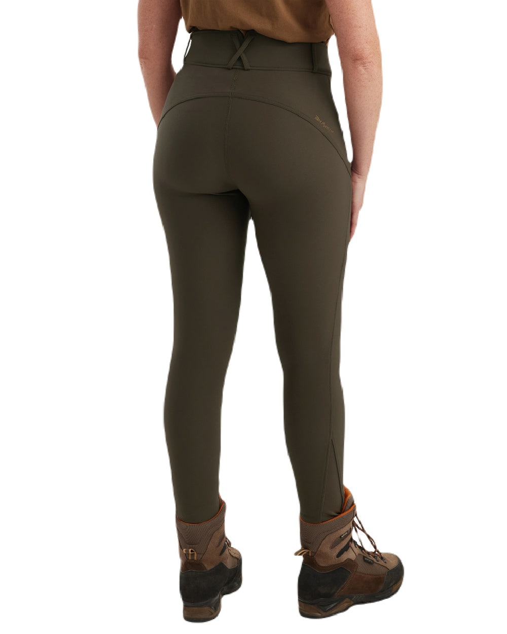 Palm Green coloured Deerhunter Lady Hunting Tights on white background
