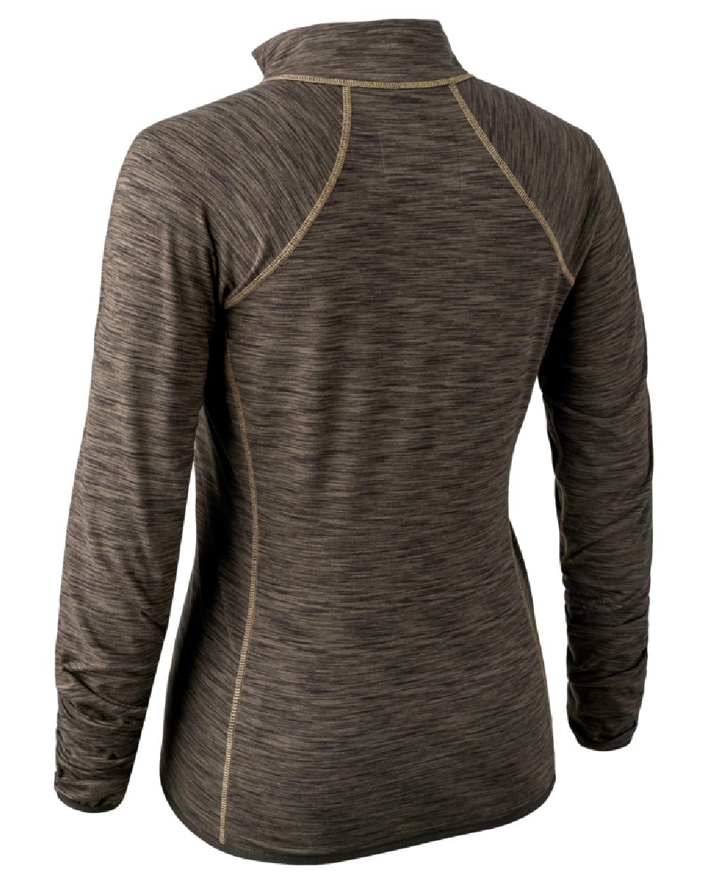 Brown Melange coloured Deerhunter Lady Insulated Fleece on white background