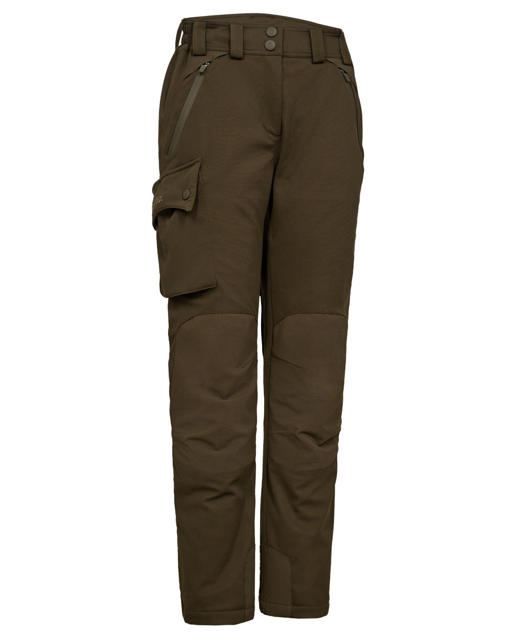 Art Green coloured Deerhunter Lady Muflon Pro Trousers on white background