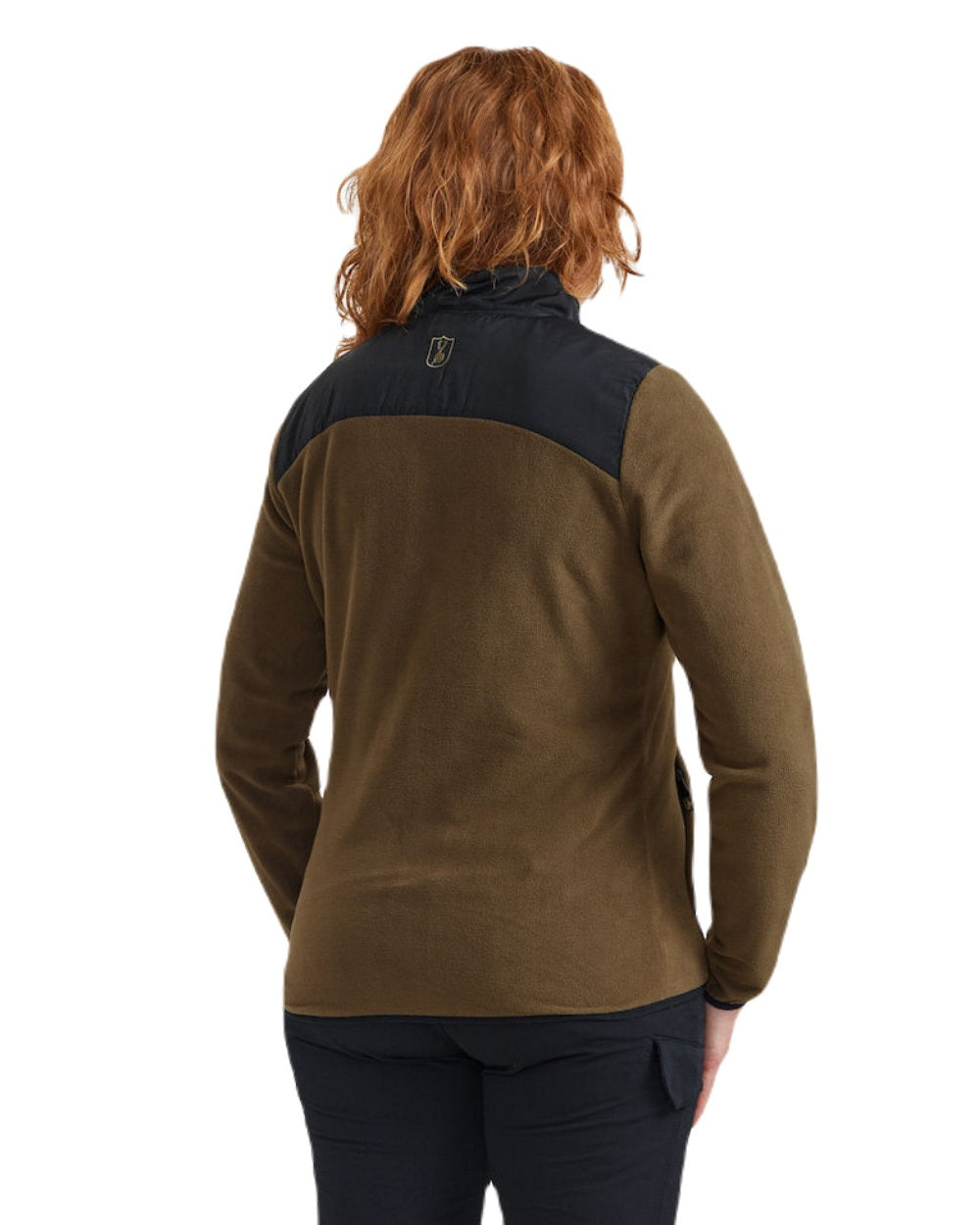 Hickory coloured Deerhunter Lady Northward Fleece Jacket on white background