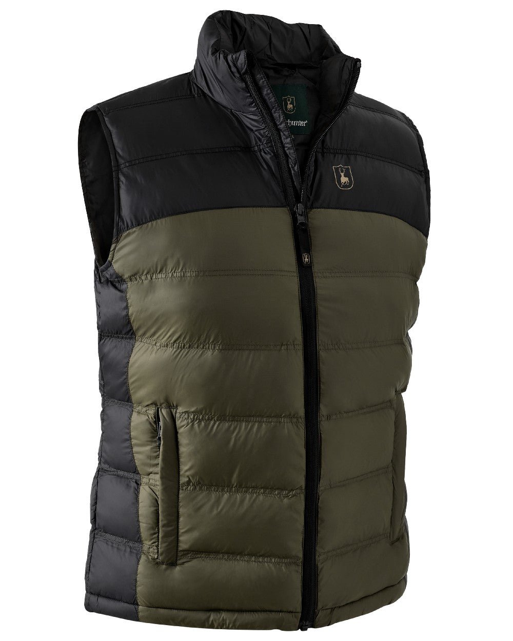 Rifle Green coloured Deerhunter Lady Northward Padded Waistcoat on white background