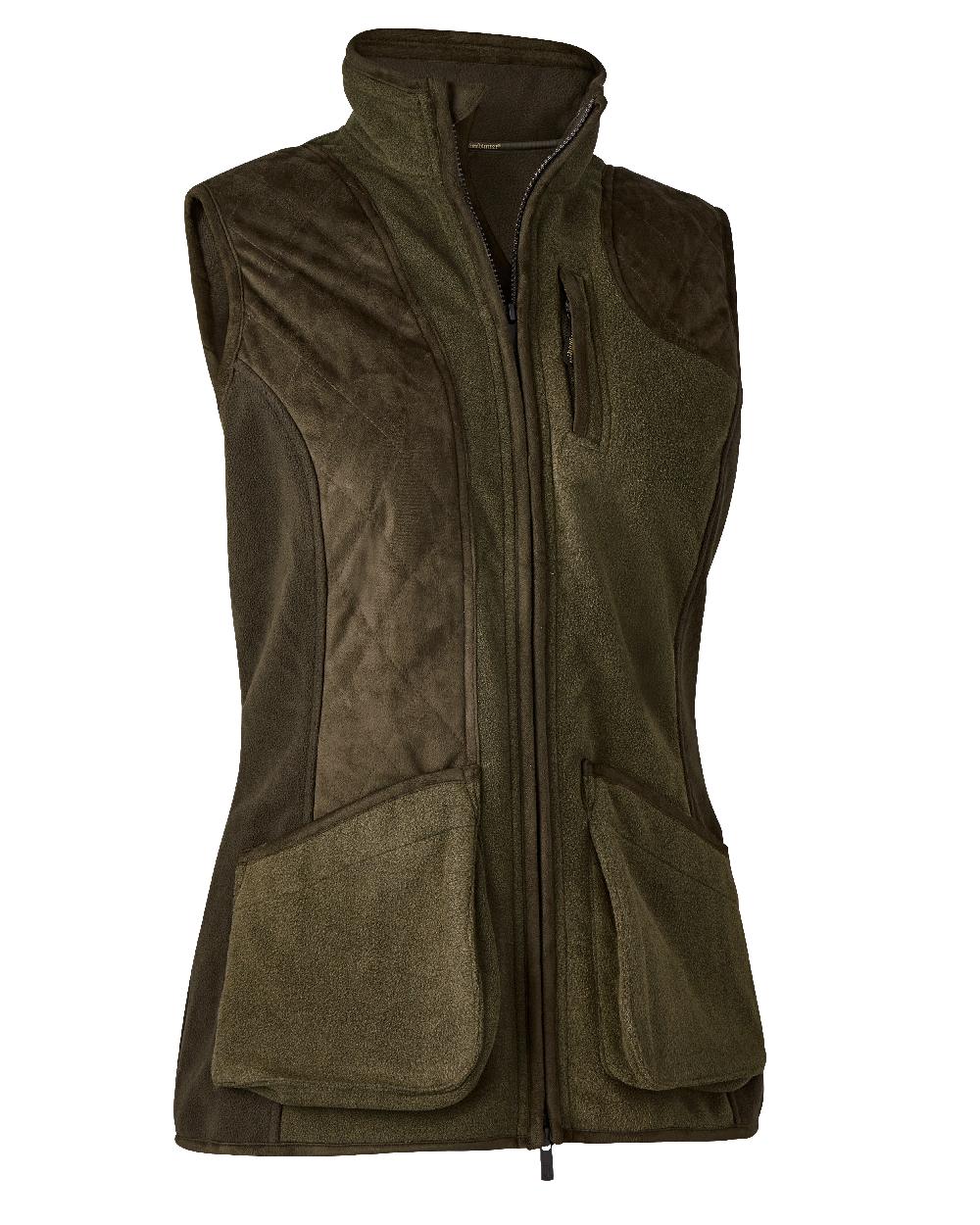Graphite Green coloured Deerhunter Lady Pam Shooting Waistcoat on white background