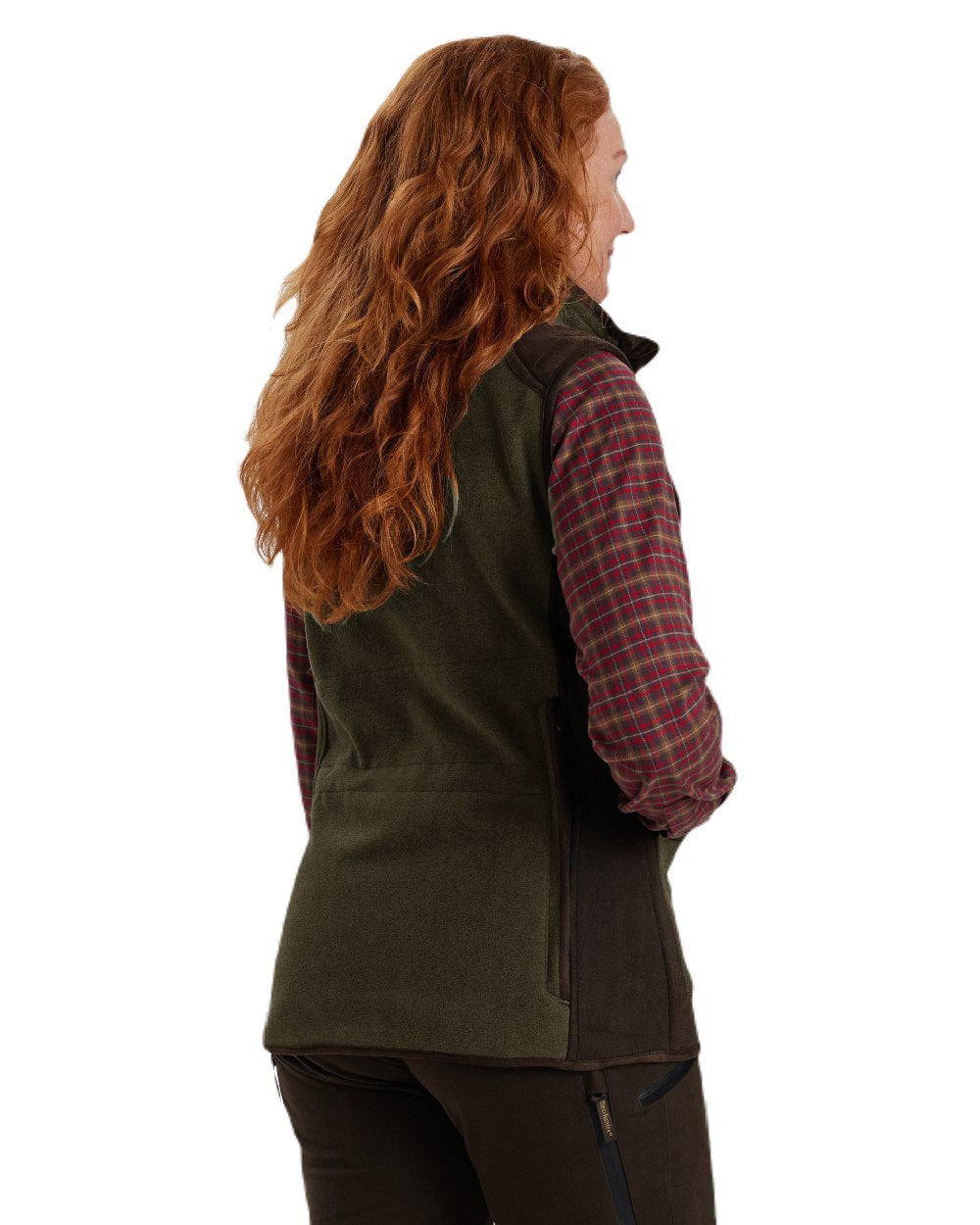 Graphite Green coloured Deerhunter Lady Pam Shooting Waistcoat on white background