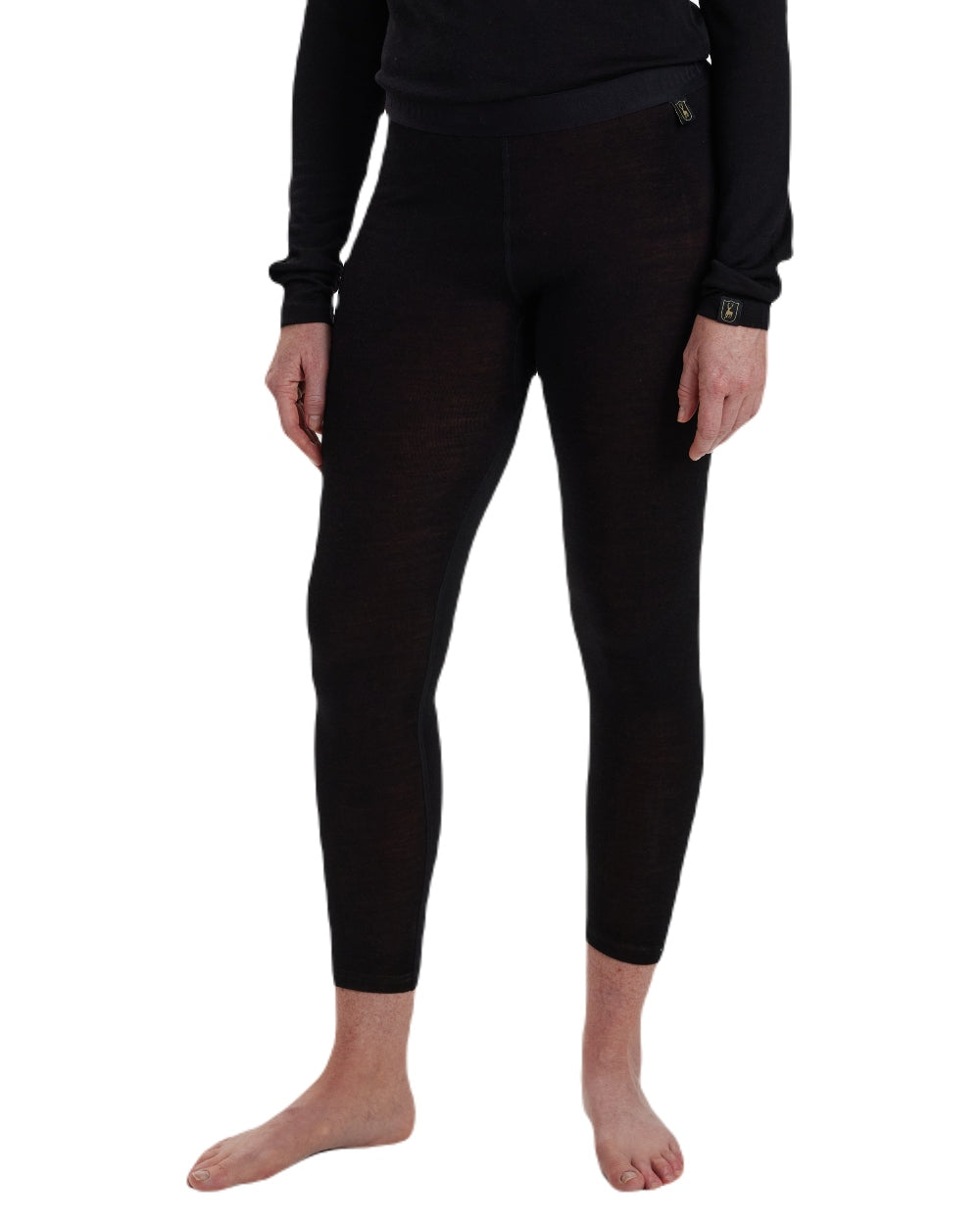 Black Oak coloured Deerhunter Lady Quinn Merino Leggings on white background
